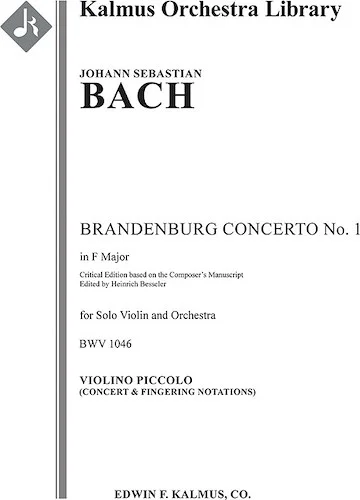 Brandenburg Concerto No. 1 in F, BWV 1046 (critical edition)<br>