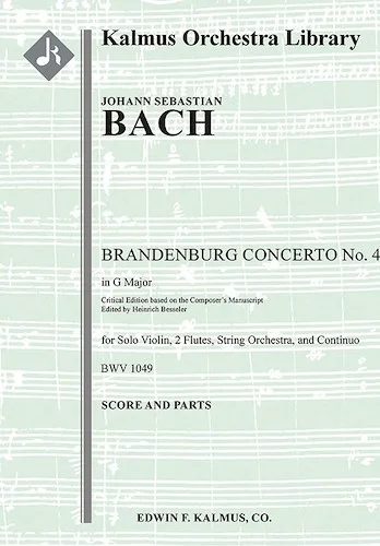 Brandenburg Concerto No. 4 in G, BWV 1049 (critical edition)<br>