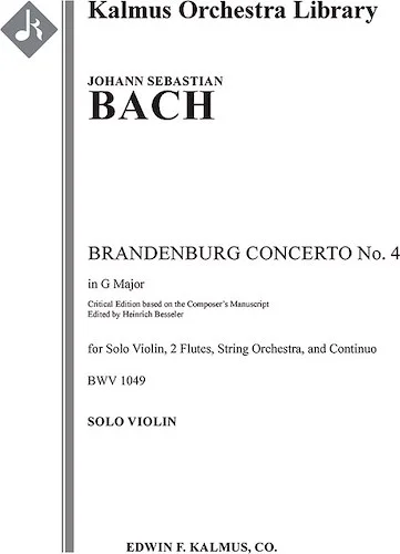 Brandenburg Concerto No. 4 in G, BWV 1049 (critical edition)<br>