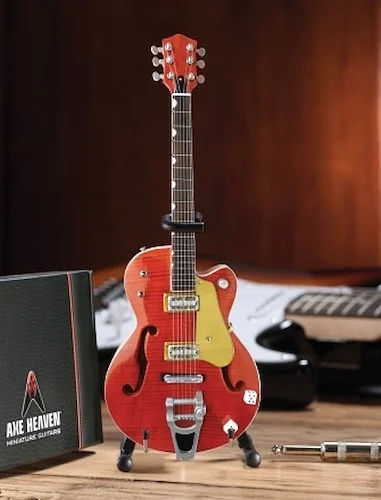 Brian Setzer Nashville Orange Dice Hollow Body Model - Miniature Guitar Replica Collectible