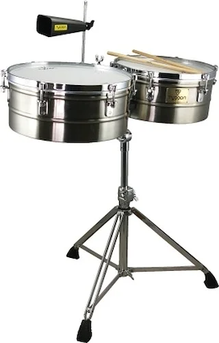 Brushed Chrome Shell Timbales