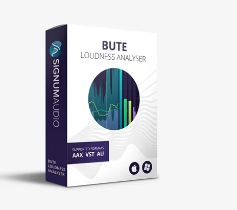 BUTE Loudness Analyser 2 (STEREO) (Download)<br>Intuitive pro-audio loudness metering plugin