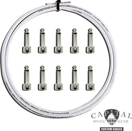 Cable DIY Kit with Lava Plugs (10) and Lava Cable White (5 ft.)