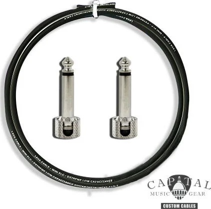 Cable DIY Kit with Lava Plugs (2) and Lava Cable Black (1 ft.)