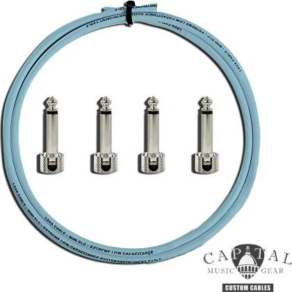 Cable DIY Kit with Lava Plugs (4) and Lava Cable Carolina Blue (2 ft.)