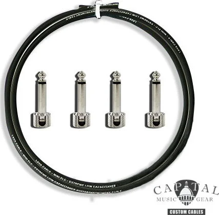 Cable DIY Kit with Lava Plugs (4) and Lava Cable Black (2 ft.)