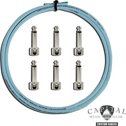 Cable DIY Kit with Lava Plugs (6) and Lava Cable Carolina Blue (3 ft.)
