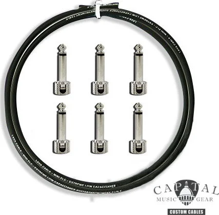 Cable DIY Kit with Lava Plugs (6) and Lava Cable Black (3 ft.)