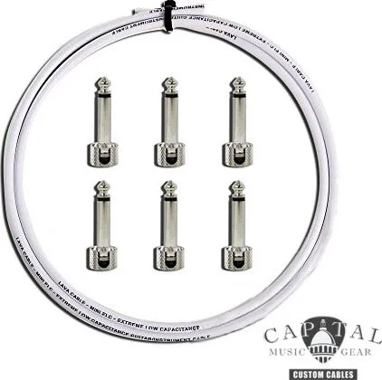 Cable DIY Kit with Lava Plugs (6) and Lava Cable White (3 ft.)
