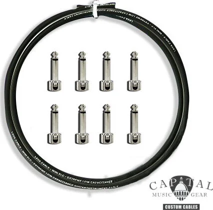 Cable DIY Kit with Lava Plugs (8) and Lava Cable Black (4ft.)