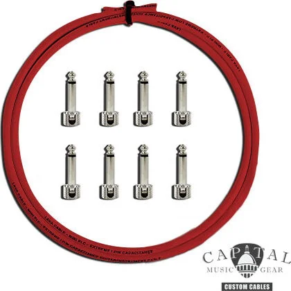 Cable DIY Kit with Lava Plugs (8) and Lava Cable Red (4ft.)
