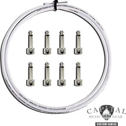 Cable DIY Kit with Lava Plugs (8) and Lava Cable White (4ft.)