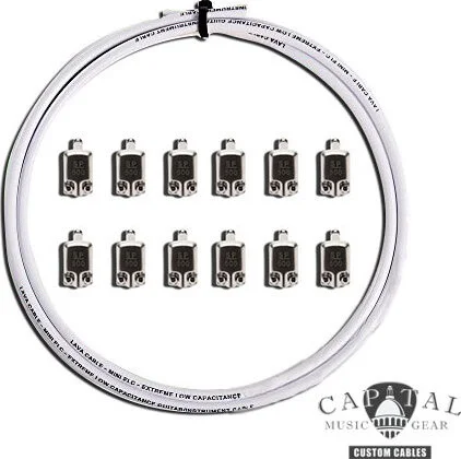 Cable DIY Kit with Square Plugs SP500 (12) and Lava Cable White (6 ft.)