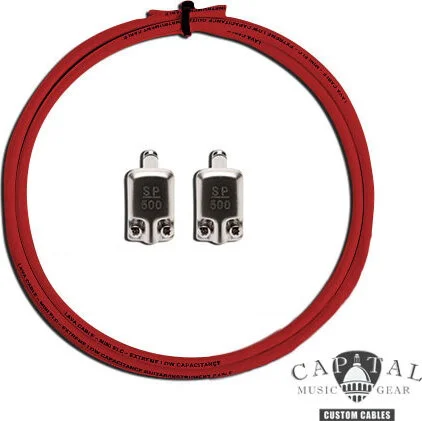 Cable DIY Kit with Square Plugs SP500 (2) and Lava Cable Red (1 ft.)