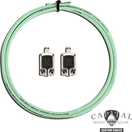 Cable DIY Kit with Square Plugs SP500 (2) and Lava Cable Surf Green (1 ft.)