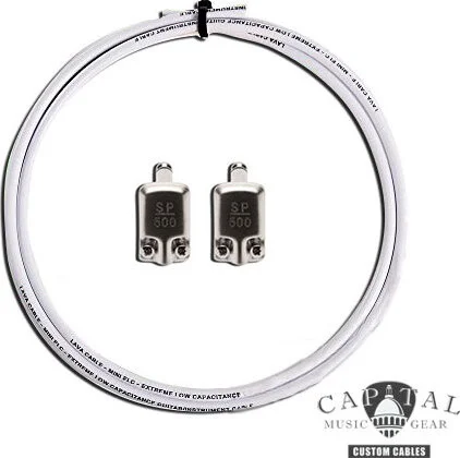 Cable DIY Kit with Square Plugs SP500 (2) and Lava Cable White (1 ft.)