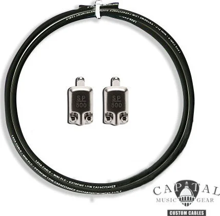 Cable DIY Kit with Square Plugs SP500 (2) and Lava Cable Black (1 ft.)