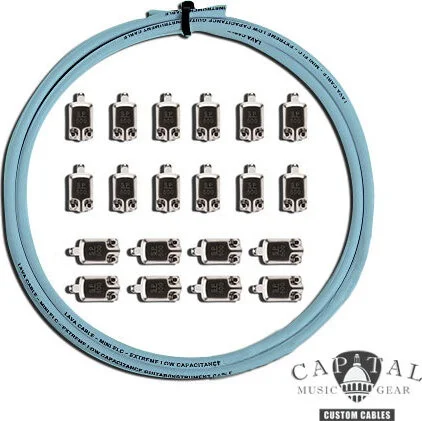 Cable DIY Kit with Square Plugs SP500 (20) and Lava Cable Carolina Blue (20 ft.)