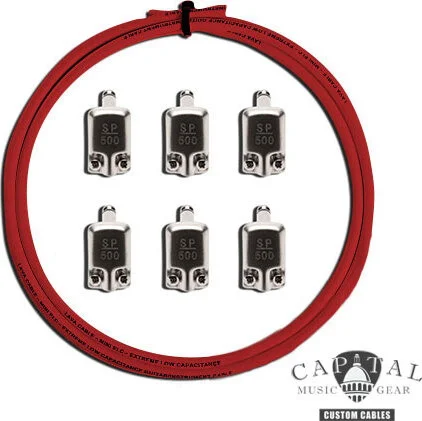 Cable DIY Kit with Square Plugs SP500 (6) and Lava Cable Red (3 ft.)