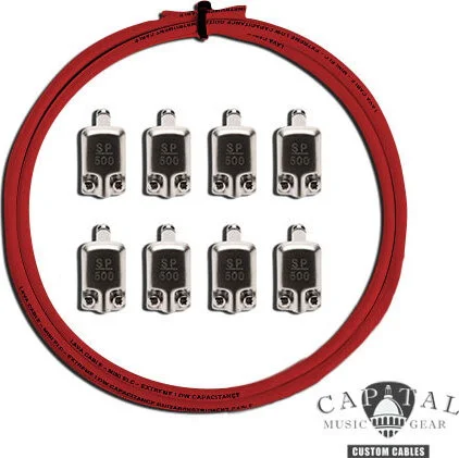 Cable DIY Kit with Square Plugs SP500 (8) and Lava Cable Red (4ft.)