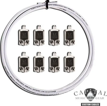 Cable DIY Kit with Square Plugs SP500 (8) and Lava Cable White (4ft.)