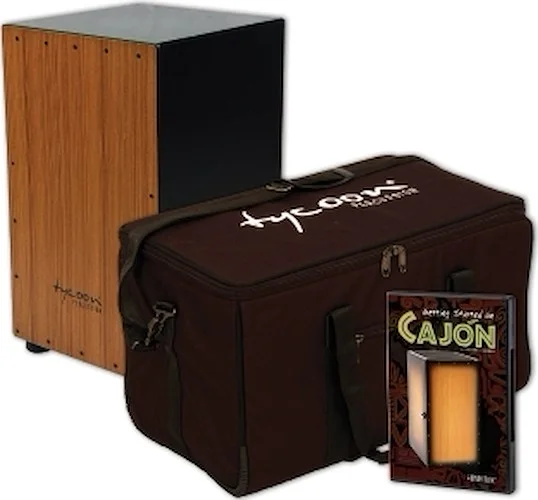 Cajon Starter Pack - Supremo 29 Series Cajon from Tycoon Percussion with Bag and Getting Started on Cajon DVD