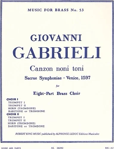 Canzon Noni Toni (ensemble-brass 8 Or More)