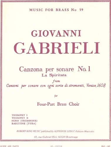 Canzona Per Sonare No. 1, For Four-part Brass Choir