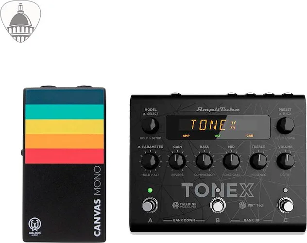 Capital Custom Bundle: Canvas Mono: Line Isolator/D.I and IK Multimedia Tonex AI Modeling Multi-FX Pedal