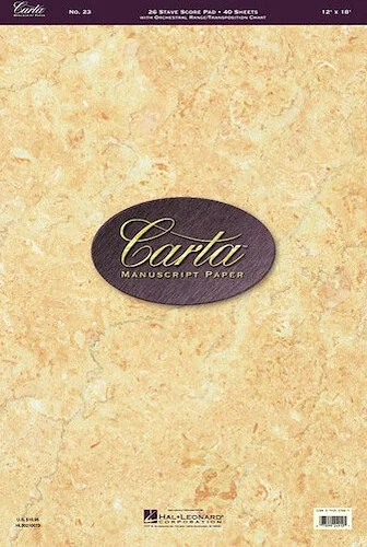 Carta Manuscript Paper No. 23 - Professional