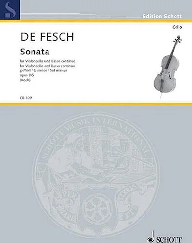 Cello Bibliothek Sonata For Violoncello Opus 8/5 G Minor