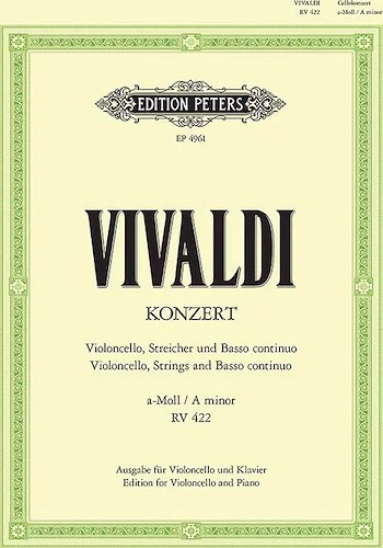 Cello Concerto in A minor RV 442 (Edition for Cello and Piano)<br>