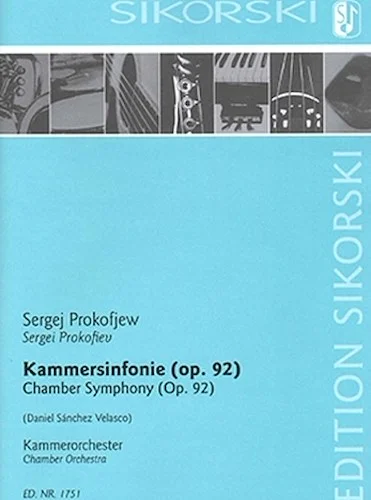 Chamber Symphony for Chamber Orchestra, Op. 92 - After String Quartet No. 2 in F Major