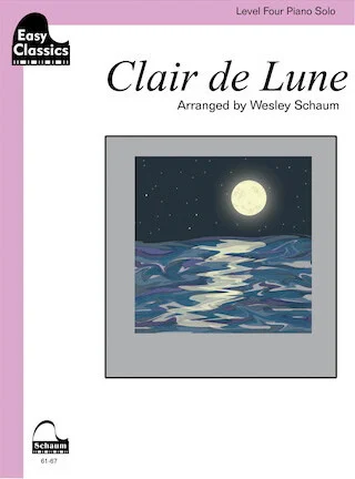 Clair de Lune: Schaum Level Four Easy Classics Piano Solo