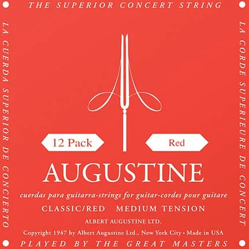 Classic/Red - Medium Tension Nylon Guitar Strings - Augustine Classical String Collection