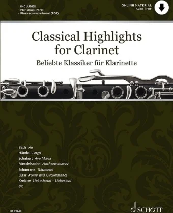 Classical Highlights for Clarinet - Piano Accompaniment (PDF download)