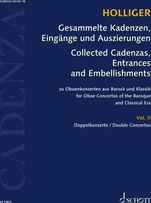 Collected Cadenzas, Embellishments and Arrangements - for Oboe Concertos of the Baroque and Classical Era