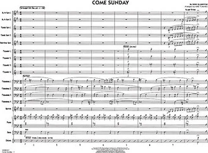 Come Sunday - Jazz Ensemble Score