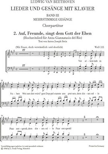 Complete Songs for Voice and Piano - Volume III