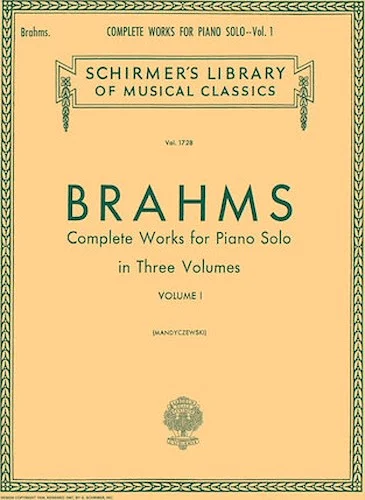 Complete Works for Piano Solo - Volume 1