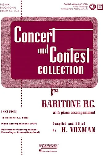 Concert and Contest Collection for Baritone B.C. - Solo Book with Online Media