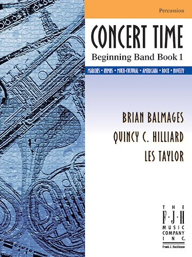 Concert Time Beginning Band Book 1 - Percussion<br>