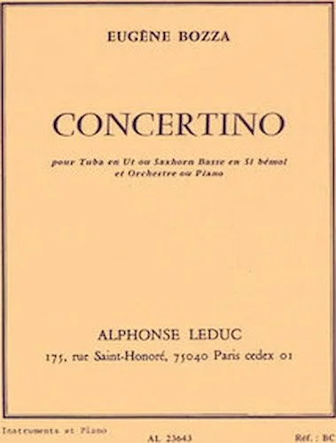 Concertino (tubo/saxhorn And Piano)