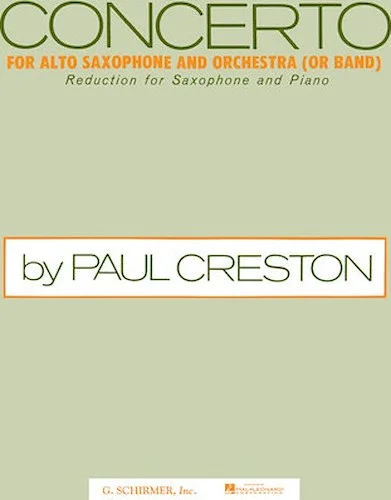 Concerto - for Alto Saxophone & Piano Reduction
