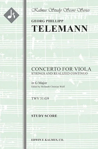 Concerto for Viola in G, TWV 51:G9<br>