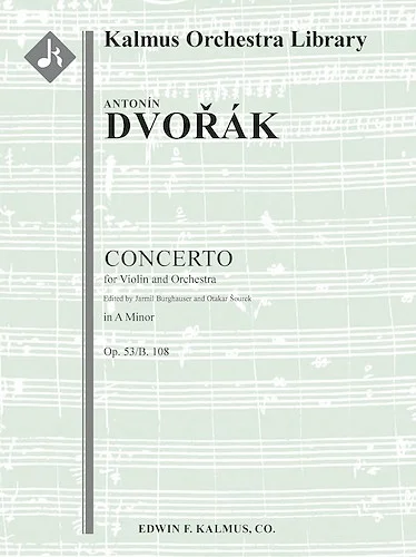 Concerto for Violin in A minor, Op. 53/B. 108 (Critical Edition)<br>