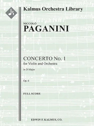 Concerto for Violin No. 1 in D, Op. 6 (original)<br>