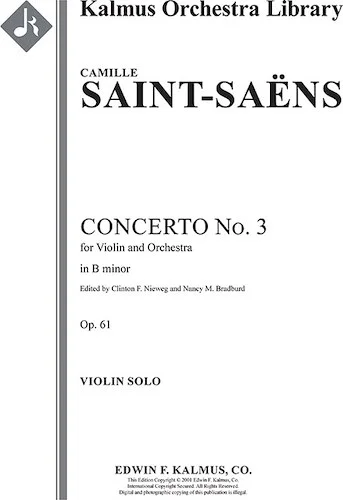 Concerto for Violin No. 3 in B minor, Op. 61<br>