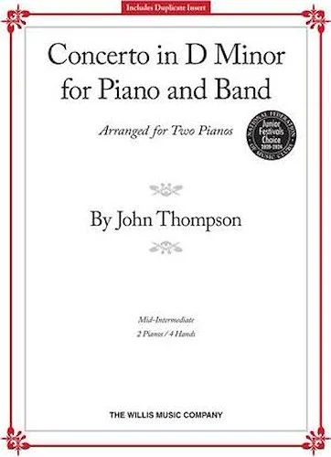 Concerto in D Minor - for Piano and Band (arr. for 2 Pianos, 4 Hands)
