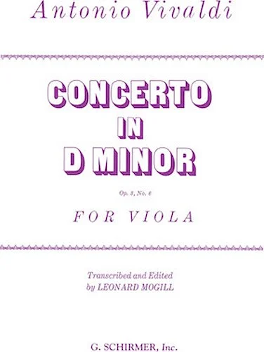 Concerto in D Minor, Op. 3, No. 6